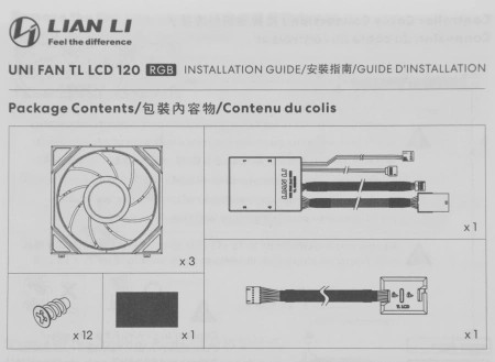 Вентилятор Lian-Li Uni Fan TL LCD 120 7-pin 28.7dB LED Ret
