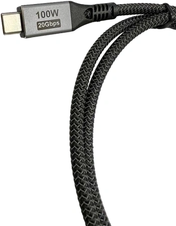 Кабель Premier 100W/4K 60HZ/20GBS USB Type-C (m)-USB Type-C (m) 2м черный