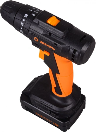 Дрель-шуруповерт Вихрь ДА-18Л-2КУ/Б аккум. патрон:быстрозажимной (кейс в комплекте) (72/14/23)