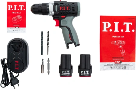 Дрель безударная P.I.T. PBM12K-10A/2 патрон:быстрозажимной реверс (кейс в комплекте)