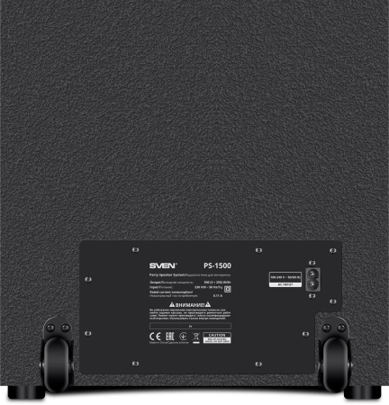 Колонка порт. Sven AC PS-1500 черный 500W 1.0 BT/3.5Jack 10м (АС PS-1500)