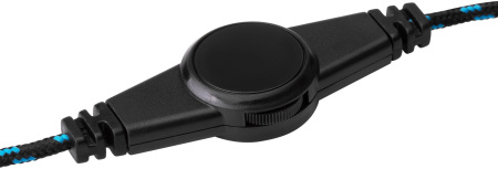 Наушники с микрофоном Оклик HS-L400G ZEUS черный/синий 2.2м мониторные оголовье (359480)