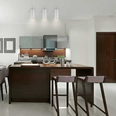 Светильник Gauss Overhead HD012 потолоч. 3000K цв.св.:бел.теп. белый/золотистый