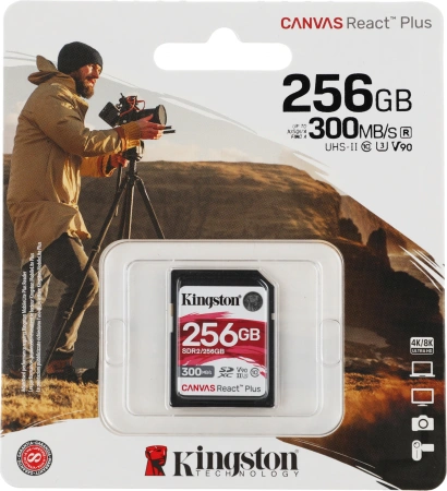 Флеш карта SDXC 256GB Kingston SDR2/256GB Canvas React Plus w/o adapter