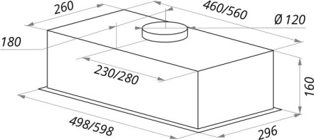 Вытяжка встраиваемая Maunfeld Crosby Light C 60 черный управление: ползунковое (1 мотор)