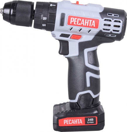 Дрель-шуруповерт Ресанта ДА-24-2ЛК-У аккум. патрон:быстрозажимной (кейс в комплекте) (75/14/8)