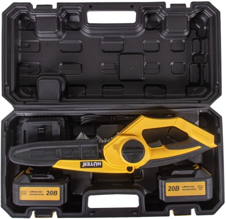 Электрическая цепная пила Huter ELS ELS-20/8-Li-2К-BL дл.шины:8" (20cm) 2аккум. 4Ач ЗУ (70/10/40)