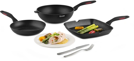 Сковорода Rondell Perfect RDA-1561 круглая 28см покрытие: Xylan Plus ручка несъемная (без крышки) черный