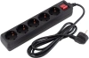 Сетевой фильтр PC Pet AP01006-1.8-B 1.8м (5 розеток) черный (пакет ПЭ)