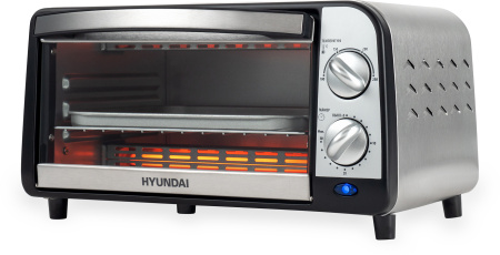 Мини-печь Hyundai MIO-HY071 9л. 800Вт серебристый/черный
