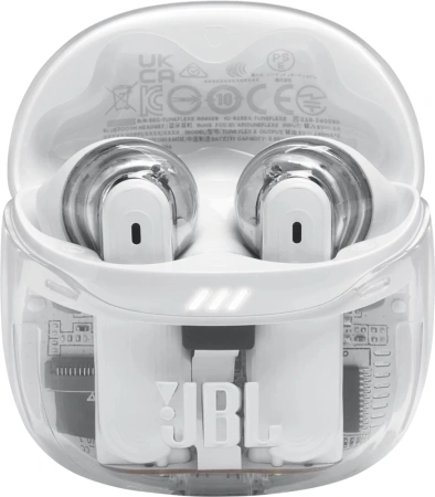 Гарнитура вкладыши JBL Tune Flex 2 Ghost Edition прозрачный/белый беспроводные bluetooth в ушной раковине (JBLTFLEX2GWHT)