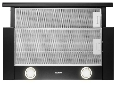 Вытяжка встраиваемая Hyundai HBH 6236 BG черный управление: кулисные переключатели (1 мотор)