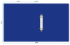 Папка на 2-х кольцах Buro -ECB0420/2RBLUE A4 пластик 0.5мм синий
