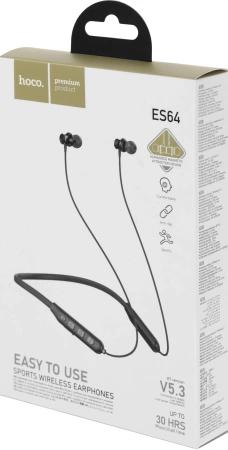 Гарнитура вкладыши Hoco ES64 черный беспроводные bluetooth