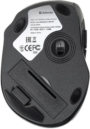 Клавиатура + мышь Defender Berkeley C-925 клав:черный мышь:черный/красный USB беспроводная slim Multimedia Touch (45925)