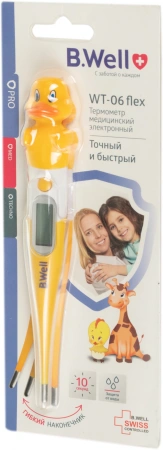Термометр электронный B.Well WT-06 желтый/белый