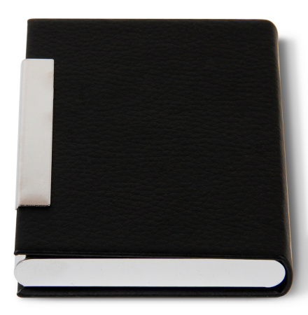 Визитница настольная Deli 7628 кожа искусственная черный