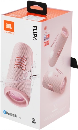 Колонка порт. JBL Flip 6 розовый 30W 1.0 BT 10м 4800mAh (JBLFLIP6PINK)