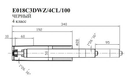 Газлифт Бюрократ E018 E018C3DWZ/4CL/100 черный