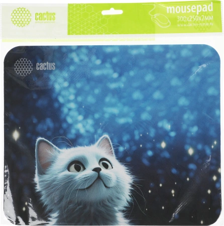 Коврик для мыши Cactus White Cat 300x250x3мм (CS-MP-D11M)