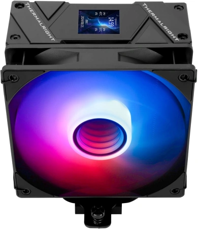 Устройство охлаждения(кулер) Thermalright Assassin Spirit 120 Vision ARGB Soc-AM5/AM4/1200/1700/1851 черный 4-pin 25.6dB Al+Cu LCD Ret (AS120-VISION-BL-ARGB)