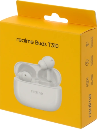 Гарнитура внутриканальные Realme Buds T310 белый беспроводные bluetooth в ушной раковине (6941764436893)