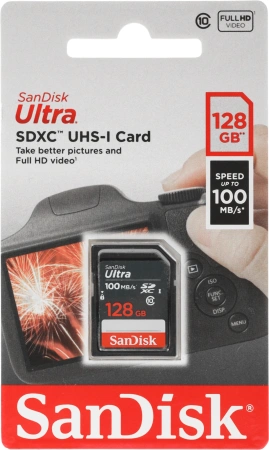 Флеш карта SDXC 128Gb Class10 Sandisk SDSDUNR-128G-GN3IN Ultra