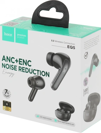 Гарнитура вкладыши Hoco Energy EQ5 черный беспроводные bluetooth