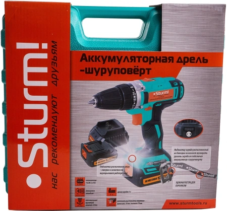 Шуруповерт Sturm! CD3614 аккум. патрон:быстрозажимной (кейс в комплекте)