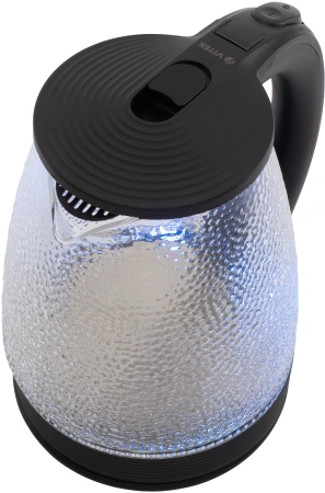 Чайник электрический Vitek VT-7003 1.7л. 2200Вт черный корпус: стекло
