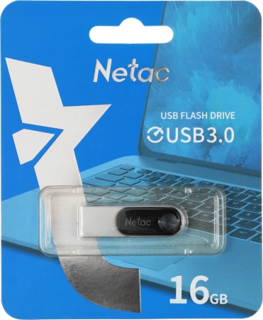 Флеш Диск Netac 16Gb U278 NT03U278N-016G-30PN USB3.0 серебристый/черный