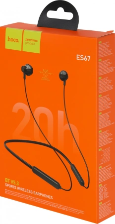 Гарнитура вкладыши Hoco ES67 черный беспроводные bluetooth