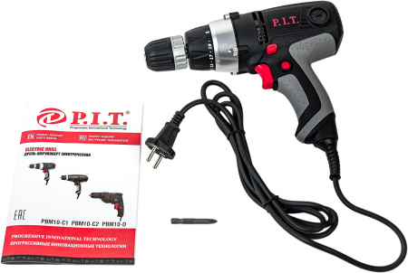 Дрель-шуруповерт P.I.T. PBM10-C2 400Вт патрон:быстрозажимной