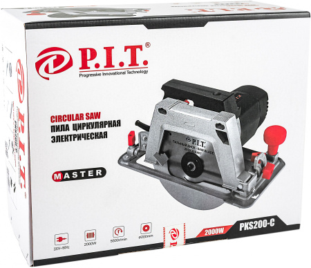 Циркулярная пила (дисковая) P.I.T. PKS200-C 2000Вт (ручная) D диска.:200мм