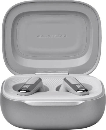 Гарнитура вкладыши JBL Live Flex 3 серебристый беспроводные bluetooth в ушной раковине (JBLLIVEFLEX3SIL)
