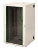 Шкаф коммутационный Lande Proline (LN-PR20U6045-BL-111) настенный 20U 600x450мм пер.дв.стекл задн.дв.стал.лист направл.под закл.гайки 100кг черный 340мм 35кг 996мм IP20 сталь