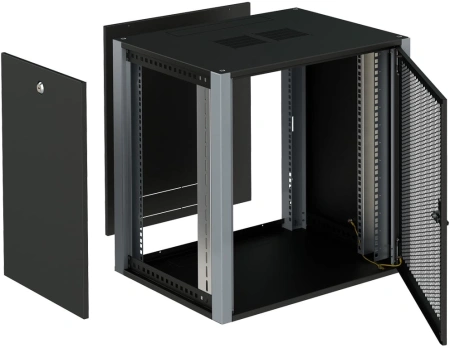 Шкаф коммутационный Sysmatrix (WP 6612.930 ) настенный 12U 600x600мм пер.дв.перфор. 2 бок.пан. 60кг серый 450мм 24кг 585мм IP20 металл