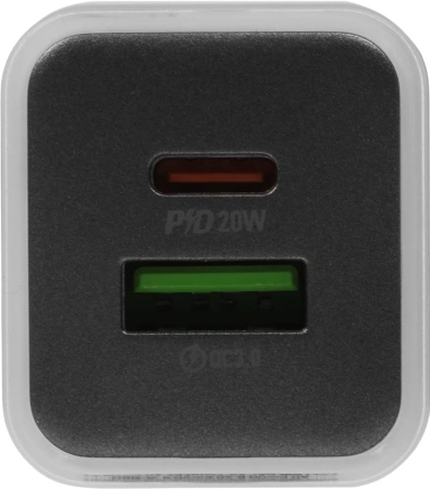 Сетевое зар./устр. Hoco N46 Glorious 20W 3A (PD+QC+AFC) USB-A/Type-C универсальное синий (35318)