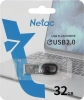 Флеш Диск Netac 32Gb UM2 NT03UM2N-032G-20BK USB2.0 серебристый/черный