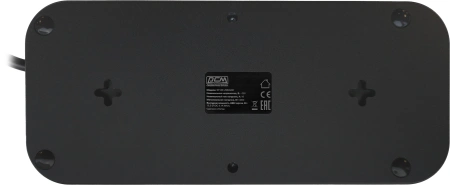 Сетевой фильтр Powercom SP-08 USB03AB 3,0М 3м (8 розеток) черный (коробка)