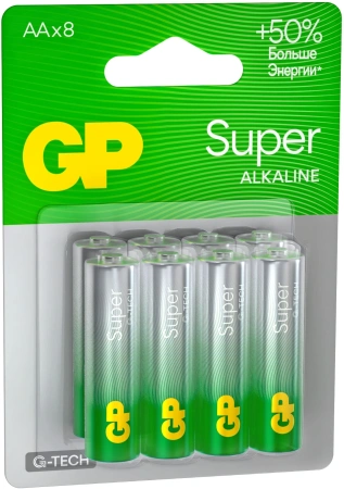 Батарея GP Super Alkaline 15AA21-2CRSBC8 AA (8шт) блистер