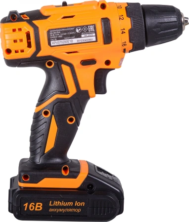 Дрель-шуруповерт Вихрь ДА-16Л-2КА аккум. патрон:быстрозажимной (кейс в комплекте) (72/14/49)