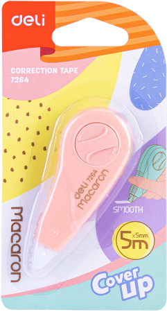 Лента коррект. Deli E7264 ассорти корпус белый блистер