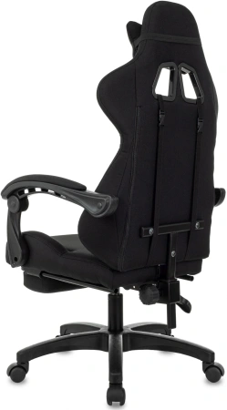 Кресло игровое Zombie Shadow черный/серый с подголов. крестов. пластик подст.для ног пластик черный