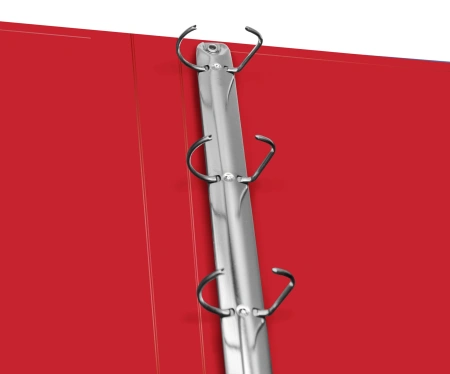 Папка на 4-х кольцах Бюрократ -0818/4RRED A4 пластик 0.7мм кор.18мм внутр. с вставкой красный