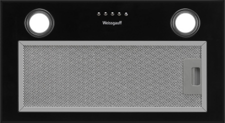 Вытяжка встраиваемая Weissgauff BOX 850 BL черный управление: кнопочное (1 мотор)