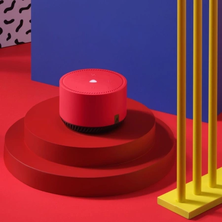 Умная колонка Yandex Станция Лайт голос.п.:Алиса красный 5W 1.0 BT 10м (YNDX-00025R)