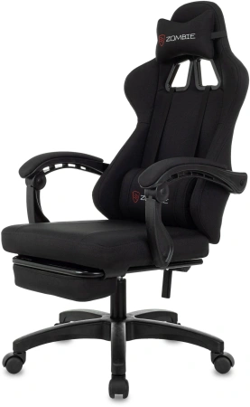 Кресло игровое Zombie Weaver черный с подголов. крестов. пластик подст.для ног пластик черный