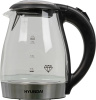 Чайник электрический Hyundai HYK-G2030 1.7л. 2200Вт черный (корпус: стекло)