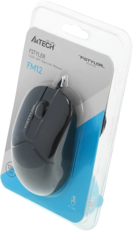 Мышь A4Tech Fstyler FM12 черный оптическая (1200dpi) USB (3but)